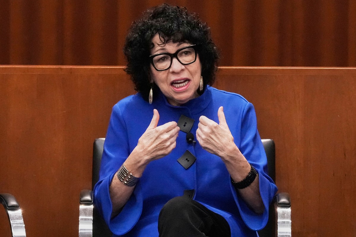 FILE - Supreme Court Justice Sonia Sotomayor speaks at the New York Law School's Constitution and Citizen Day Summit, in New York, Tuesday, Sept. 16, 2025. (AP Photo/Richard Drew, File)
Supreme C ...
