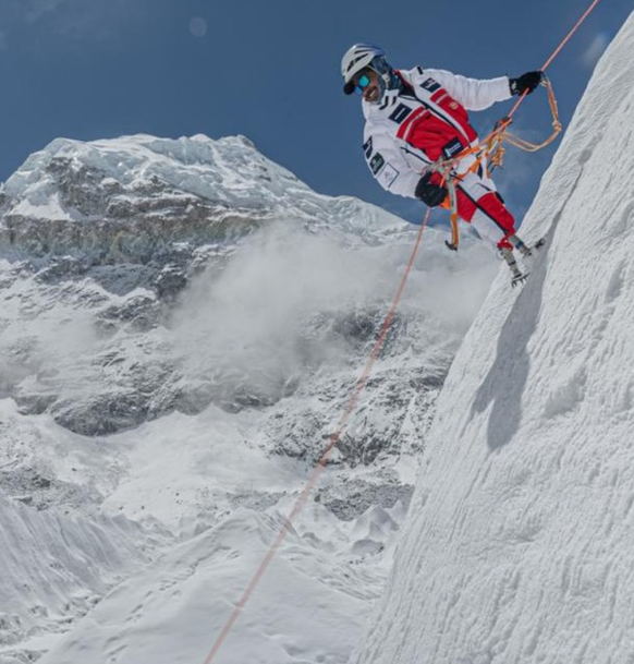 Hari Budha Magar im Mai 2023 am Mount Everest.