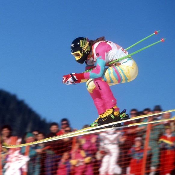 Alpine Ski-WM in Saalbach Hinterglemm, Abfahrt der Damen: Swetlana Gladyschewa (UdSSR)

Alpine Ski World Cup in Saalbach Hinterglemm Departure the women Svetlana Gladyschewa USSR