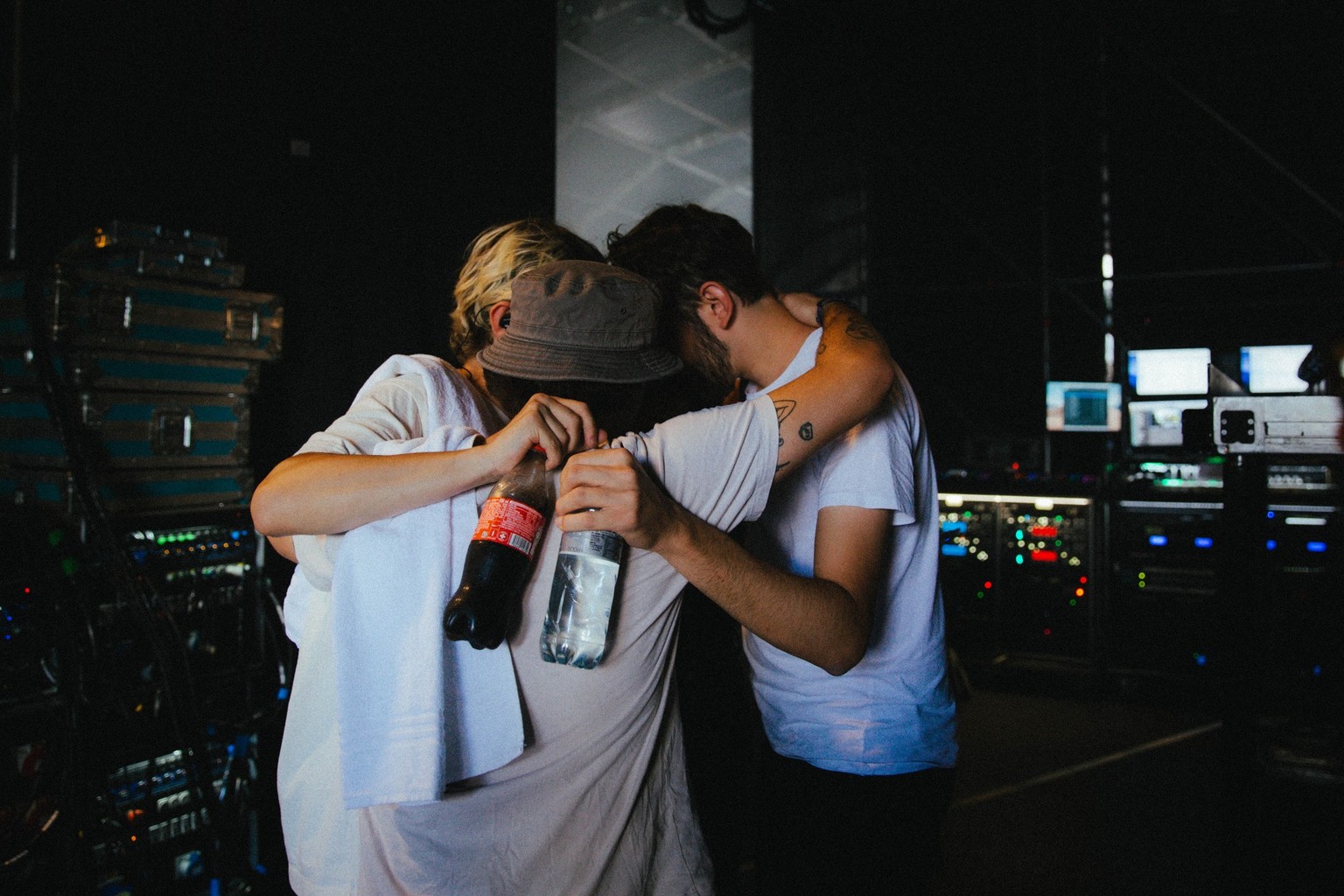 Backstage am Zürich Openair mit Benjamin Amaru und seiner Band.