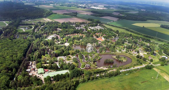 Luftaufnahme des Serengeti-Parks.