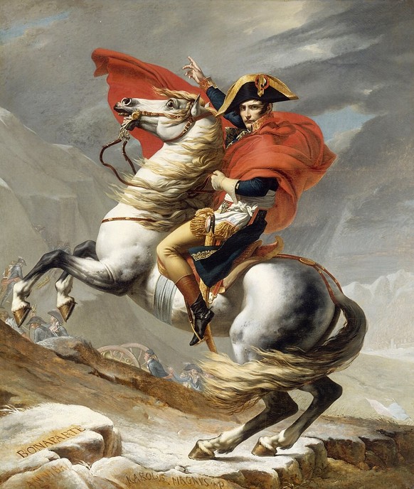 Napoleon überquert die Alpen, Jacques-Louis David, 1801