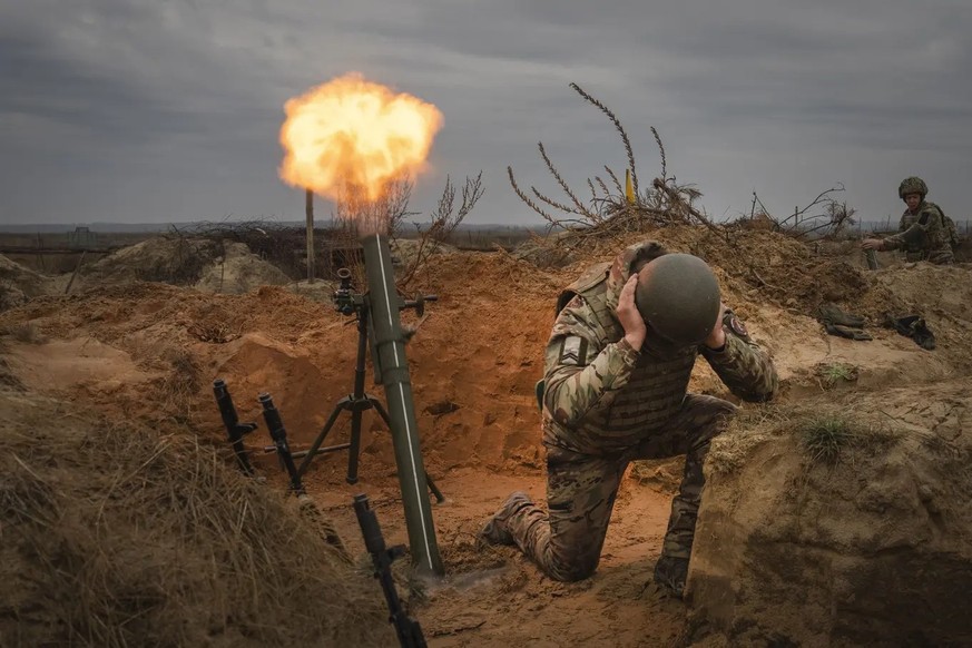 Müssen sich auf einen harten Winter einstellen: ukrainische Soldaten im Feld.