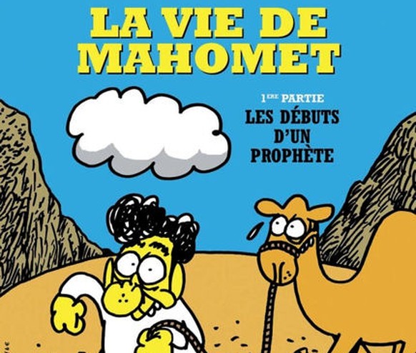 Eine der zahlreichen Mohammed-Karikaturen, für die mehrere Zeichner von «Charlie Hebdo»&nbsp;nun mit dem Leben bezahlten: Titelblatt des Satiremagazins&nbsp;im Januar 2013 (Ausschnitt).&nbsp;