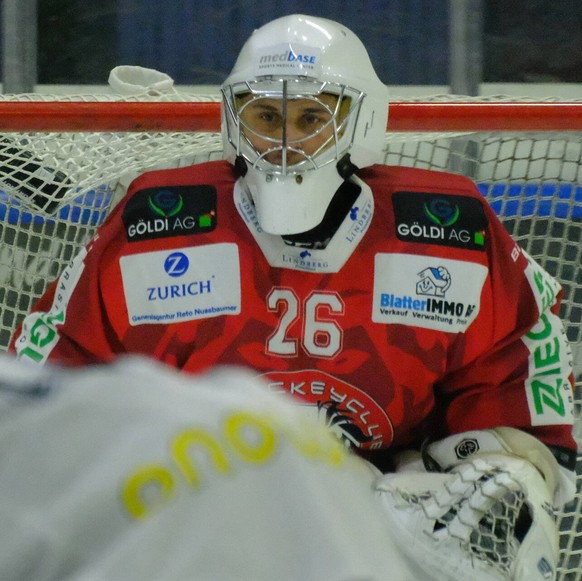 5.02.2022 - Swiss Ice hockey, Eishockey Swiss League, EHC Winterthur vs HCC La Chaux-de-Fonds - Andri Henauer Wintenrthur Goalkeeper 26 Winterthur Zielbau Arena Z