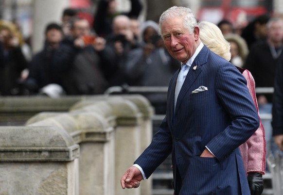 epa08331640 (FILE) - Britain's Charles, Prince of Wales (front) and Camilla, Duke and Duchess of Cornwall arrive at the Cabinet Office in Whitehall in London, Britain, 13 February 2020 (reissued 30 March 2020). According to reports on 30 March 2020, Britain's Prince Charles, the Prince of Wales who was tested positive for coronavirus COVID-19, has ended his seven day self isolation after first consulting his doctor. The Clarens House had earlier informed that the Prince had mild symptomps and has been working from home so far.  EPA/NEIL HALL *** Local Caption *** 55871878