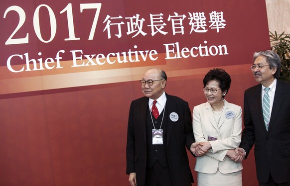 Pro-China-Frau Carrie Lam wurde zur neuen Regierungschefin gewählt.