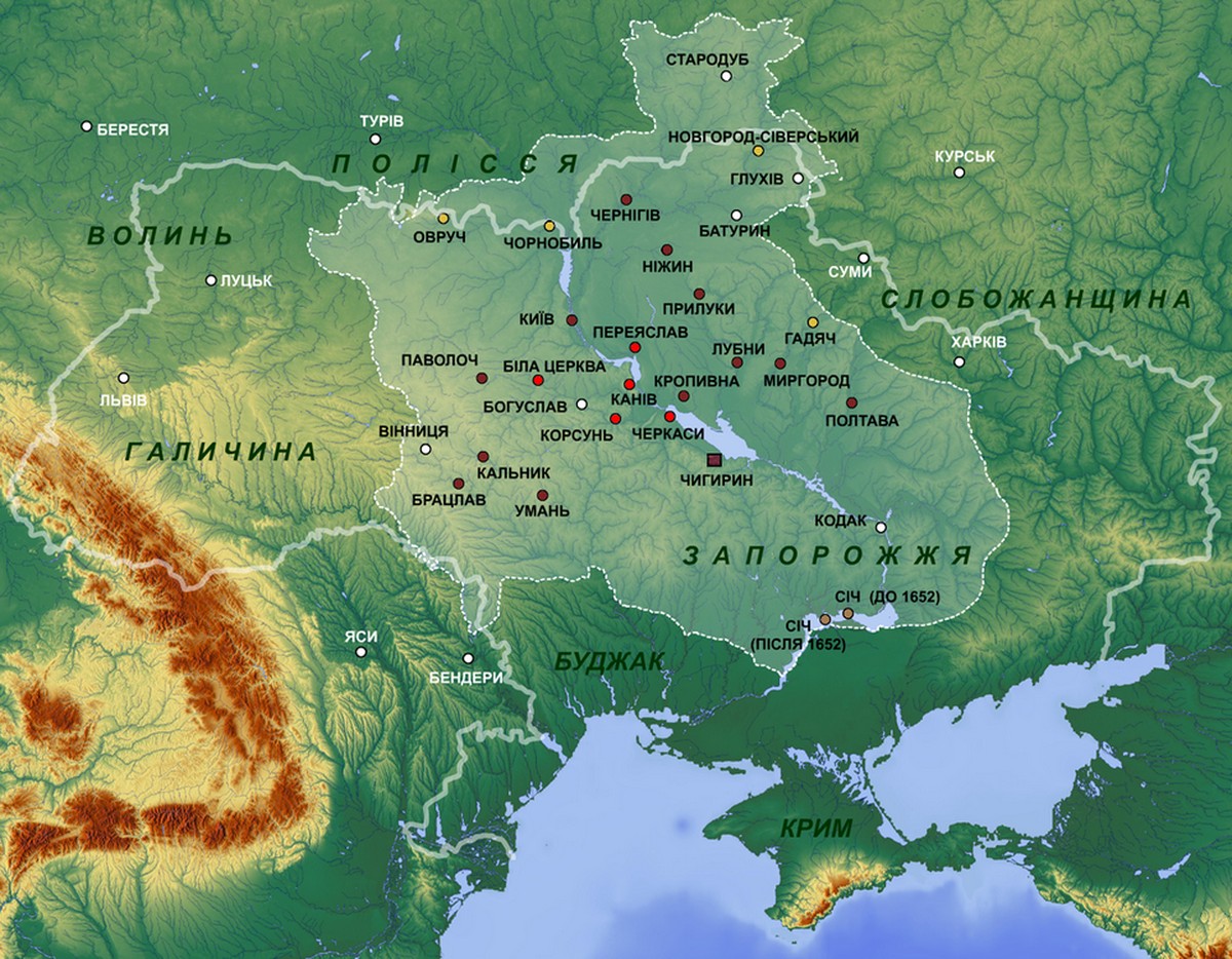 Hetmanat im Jahre 1654
https://commons.wikimedia.org/w/index.php?curid=19408560