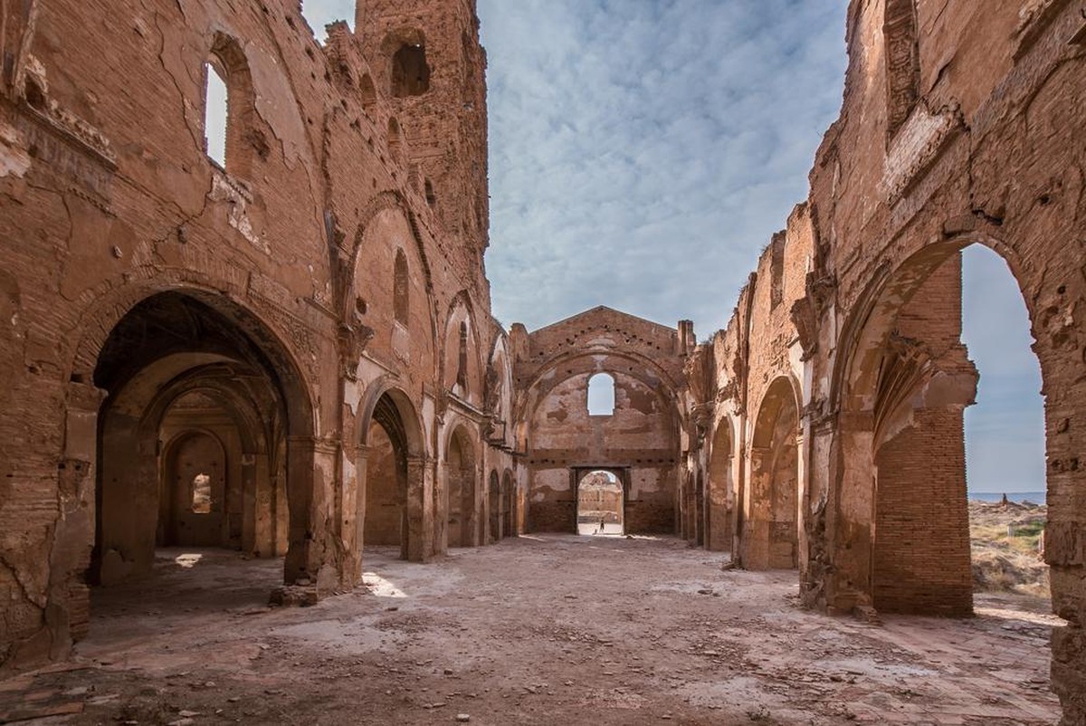 Ce qui reste du village Belchite au nord-est de l'Espagne après la guerre civile espagnole