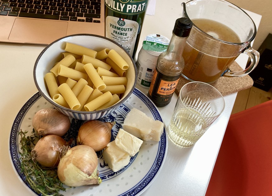 tiktok viral french onion soup pasta zutaten kochen food essen