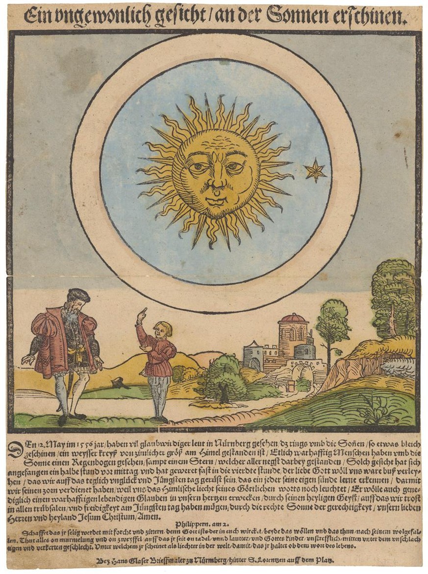 Sonnenring über Nürnberg, 1556.