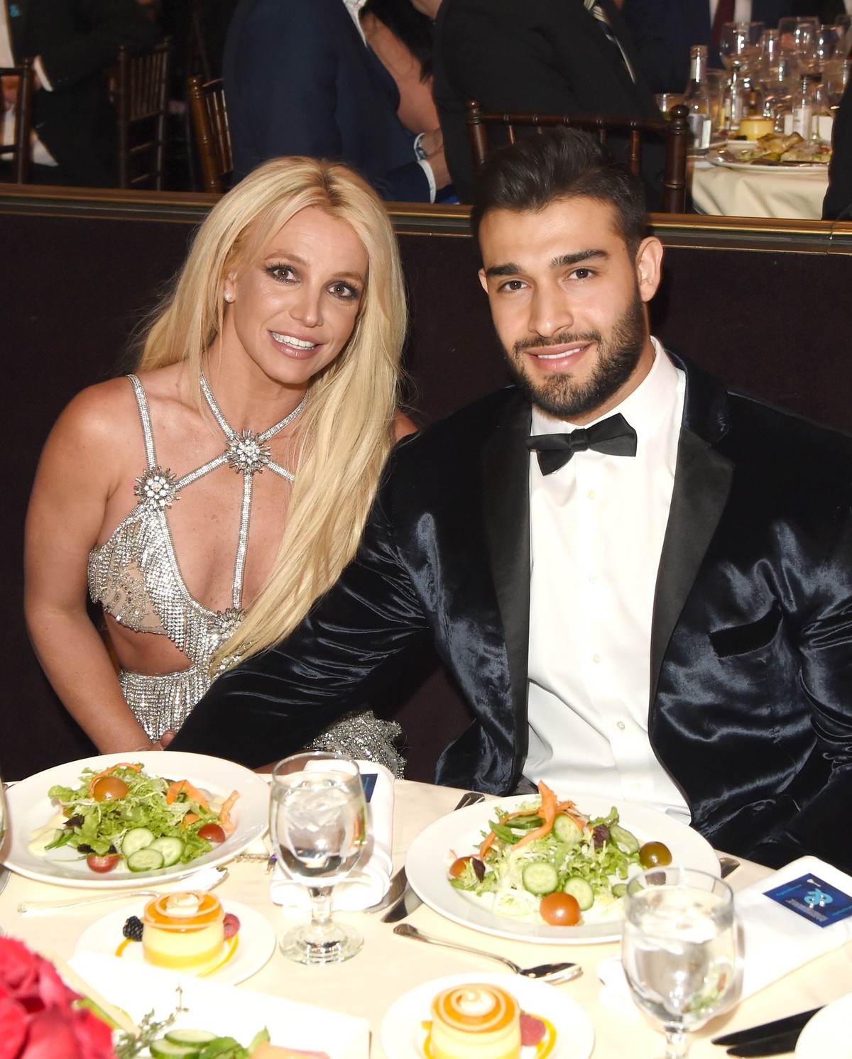 BEVERLY HILLS, CA - APRIL 12: Honoree Britney Spears (L) and Sam Asghari attend the 29th Annual GLAAD Media Awards at The Beverly Hilton Hotel on April 12, 2018 in Beverly Hills, California. (Photo by ...