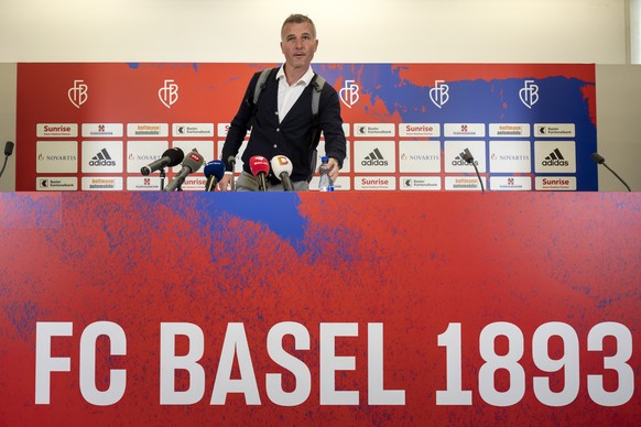 Alex Frei wird als neuer Cheftrainer des FC Basel 1893 vorgestellt, in Basel, am Dienstag, 24. Mai 2022. (KEYSTONE/Georgios Kefalas)
