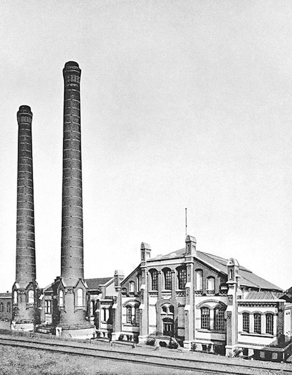 Ähnlich wie Essen: Kraftwerk des Städtischen Elektrizitätswerks Dortmund um 1900.&nbsp;