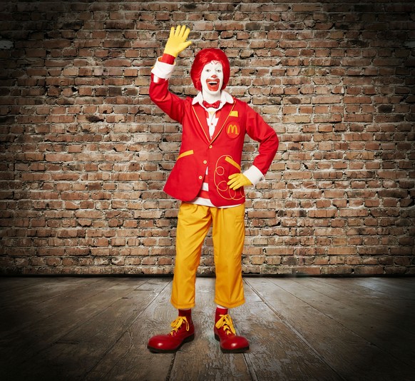 This undated image provided by McDonald&#039;s on Wednesday, April 23, 2014 shows the character Ronald McDonald with updated clothing. On Wednesday, the company said the mascot will take an active rol ...