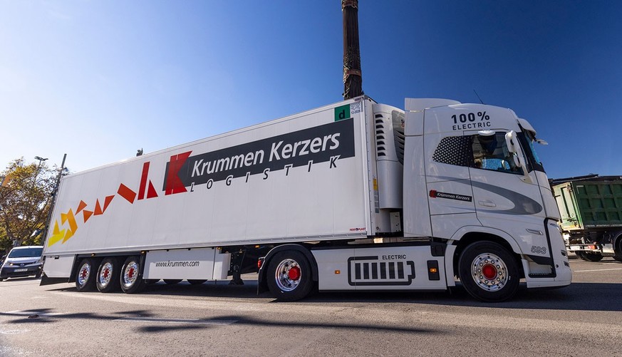 Ein E-Brummi des Schweizer Logistik-Unternehmens Krummen Kerzers.