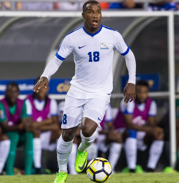 July 12, 2017 - Martinique midfielder Jean Manuel Nedra (18) in action in a Group B match during the 2017 CONCACAF Gold Cup game between the Unites States national team Nationalteam and the Martinique ...