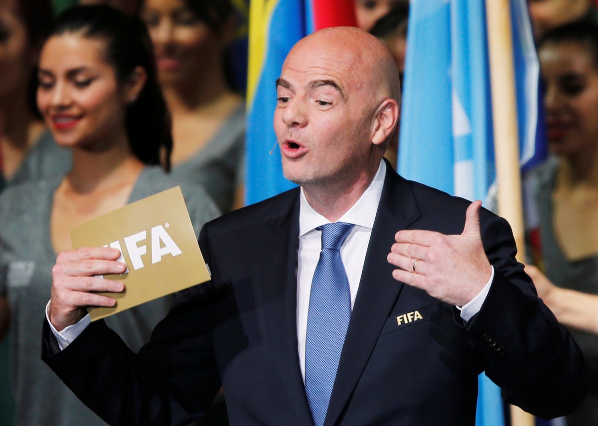 Gianni Infantino beim FIFA-Kongress in Mexiko.&nbsp;