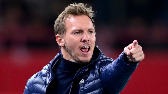 epa10988321 Germany&#039;s head coach Julian Nagelsmann reacts during the international friendly soccer match between Austria and Germany in Vienna, Austria, 21 November 2023. EPA/CHRISTIAN BRUNA