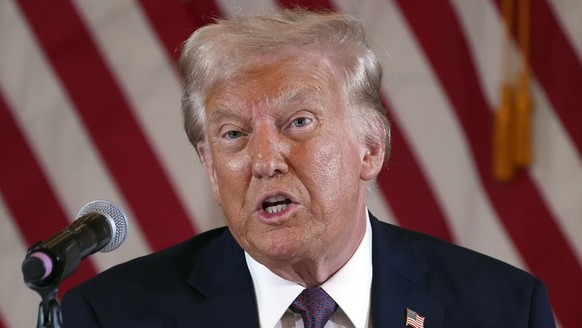 President-elect Donald Trump speaks during a meeting with Republican governors at Mar-a-Lago, Thursday, Jan. 9, 2025, in Palm Beach, Fla. (AP Photo/Evan Vucci)
Donald Trump