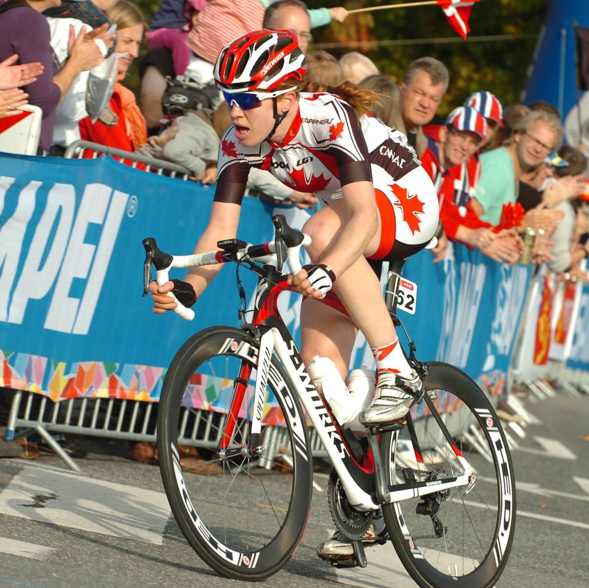 Bildbeschreibung:
World Championships elite Women 2011; Clara Hughes (Kanada), Rudersdal PUBLICATIONxNOTxINxITAxFRA