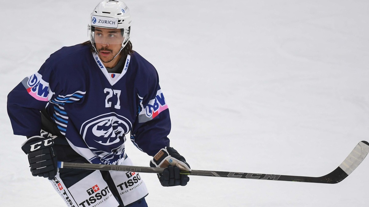 Ambri's player Samuel Guerra during the Swiss Ice Hockey Cup 2018/19 between the HC Ambri Piotta and the HC Lausanne at the ice stadium Valascia in Ambri Switzerland, Sunday, October 21, 2018 (KE ...