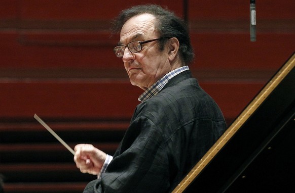 FILE - In this Oct. 19, 2011 file photo, chief conductor Charles Dutoit rehearses with the Philadelphia Orchestra in Philadelphia. Dutoit, who has faced multiple accusations of sexual assault, will co ...