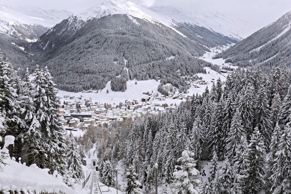 Snow covered buildings in Davos, Switzerland. Photographer: Michele Limina/Bloomberg