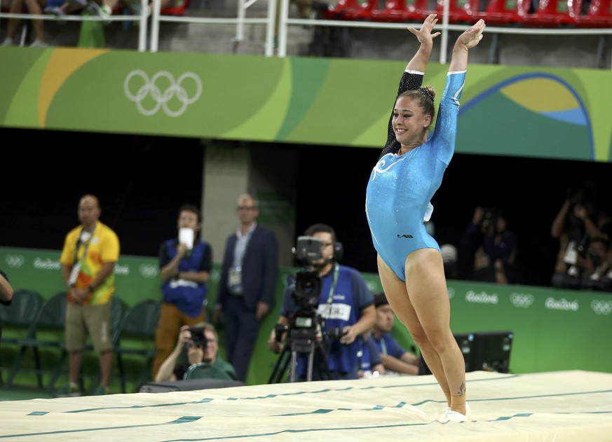 2016 Rio Olympics - Artistic Gymnastics - Final - Women&#039;s Vault Final - Rio Olympic Arena - Rio de Janeiro, Brazil - 14/08/2016. Giulia Steingruber (SUI) of Switzerland competes. REUTERS/Marko Dj ...