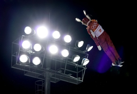 epa06528416 Alexandra Orlova Olympic Athlete of Russia (OAR) in action in the Women&#039;s Freestyle Skiing Aerials qualification at the Bokwang Phoenix Park during the PyeongChang 2018 Olympic Games, ...