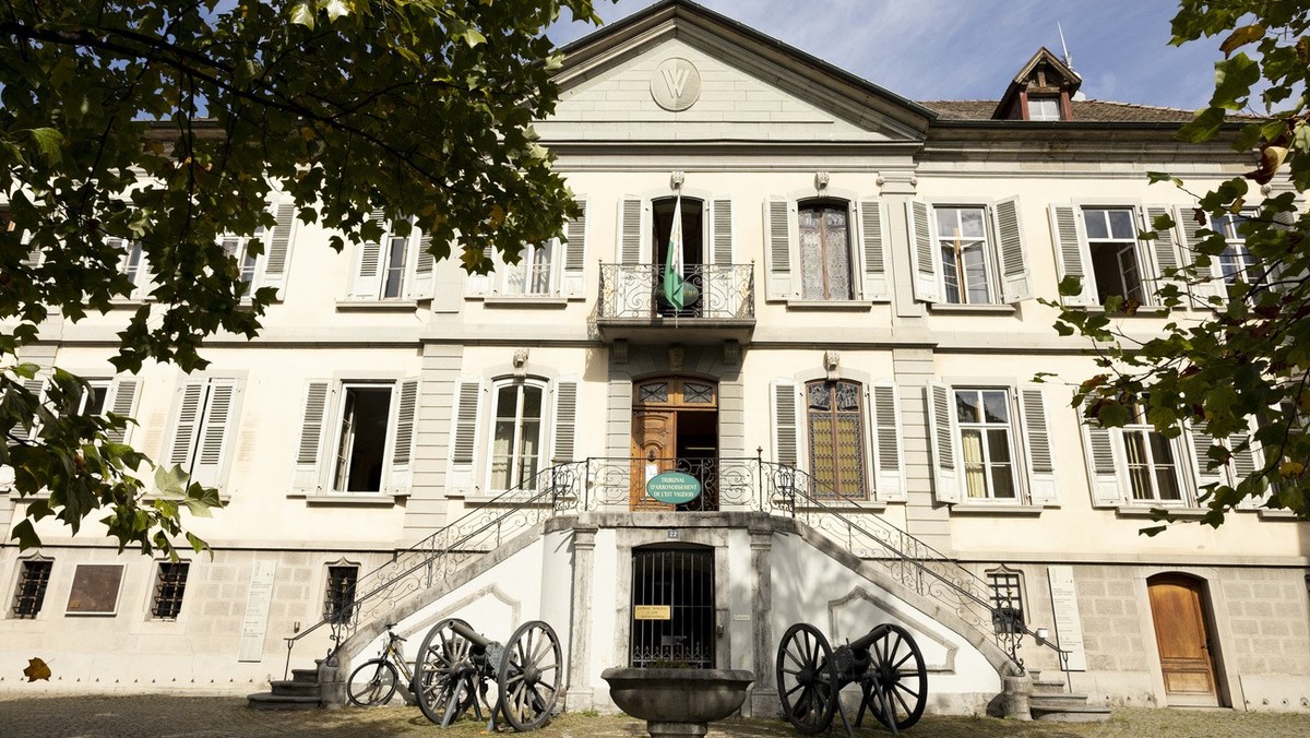 La prefecture et le Tribunal d'arrondissement de l'Est Vaudois photographie ce jeudi 30 septembre 2021 a Vevey. (KEYSTONE/Noemi Cinelli)