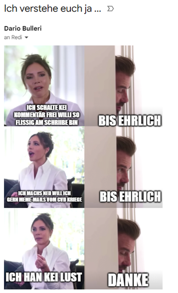 Darios Kommentar Mails zur fröhlichen Freischaltung