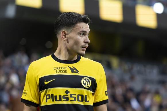 YBs Fabian Rieder im Super League Spiel zwischen dem BSC Young Boys Bern und dem FC Winterthur, am Samstag, 5. August 2023 im Stadion Wankdorf in Bern. (KEYSTONE/Peter Klaunzer)