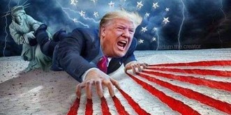 Die besten Karikaturen, die Trumps Abgang auf Raten treffend beschreiben