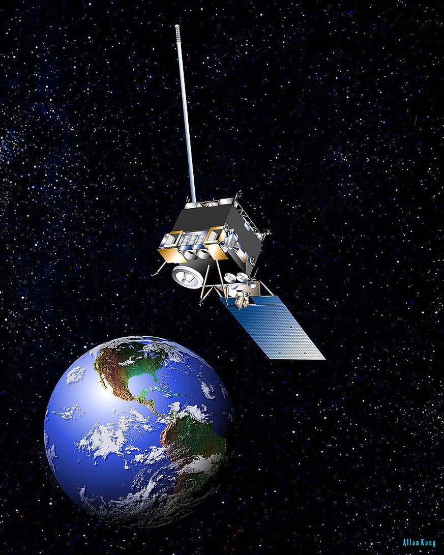 GOES-Satellit der dritten Generation
https://de.wikipedia.org/wiki/Geostationary_Operational_Environmental_Satellite#/media/Datei:Goes-n.jpg