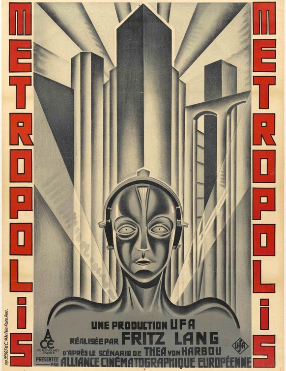 HEINZ SCHULZ-NEUDAMM. Movie poster "Metropolis" by Fritz Lang. Credit: Album / Fine Art Images
