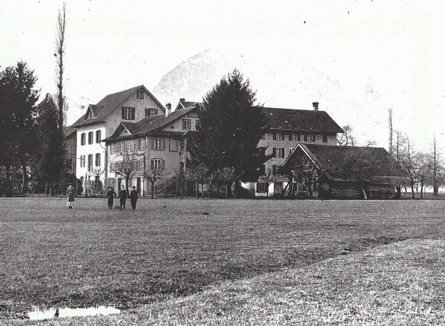 Die Aumühle in Buochs aufgenommen 1922.