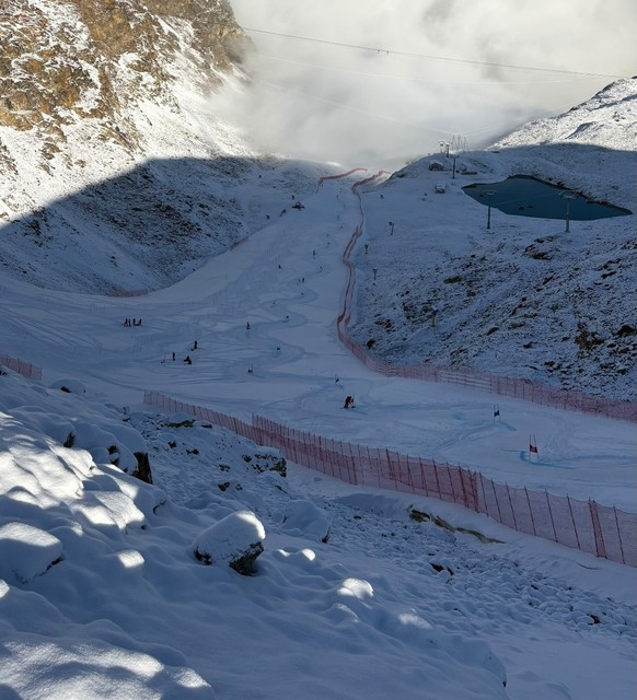 Die Rennpiste auf der Diavolezza.