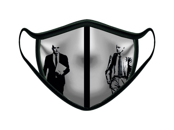 Set black medical masks