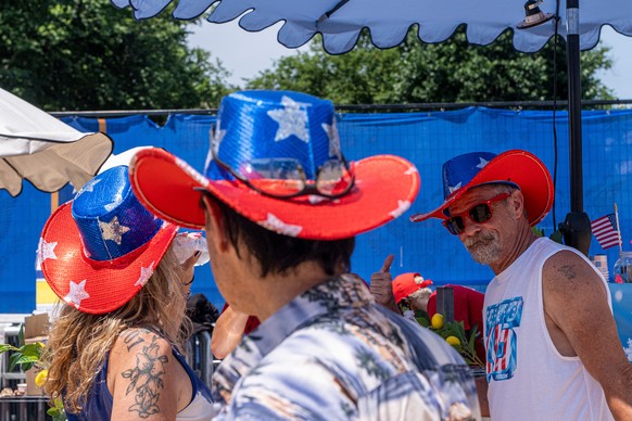 People attend the Great American State Fair on the National Mall, Tuesday, June 30, 2026, in Washington. (AP Photo/Jen Golbeck)
America 250