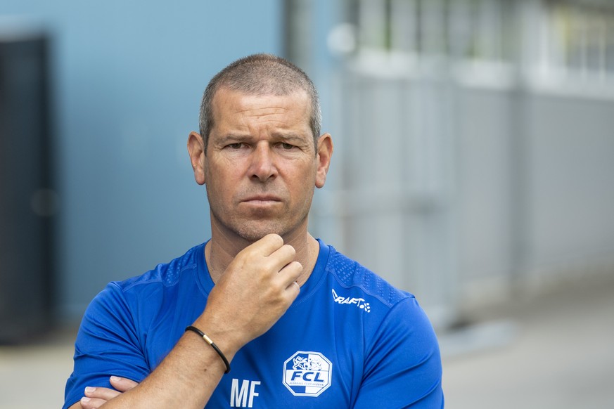 Der Trainer des FC Luzern, Mario Frick beim Trainingsstart des FC Luzern in die neue Fussball Super League Saison 2023/2024 vom Mittwoch, 21. Juni 2023 in Luzern. (KEYSTONE/Urs Flueeler).