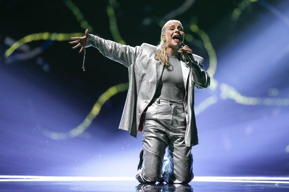 Dilja of Iceland performs during dress rehearsals for the second semi final at the Eurovision Song Contest in Liverpool, England, Wednesday, May 10, 2023. (AP Photo/Martin Meissner)
Dilja