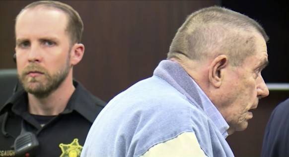 Andrew Lester appears in court to answer charges of first-degree assault and armed criminal action on Wednesday, April 19, 2023 in Liberty, Mo. Lester, 84, accused of shooting Ralph Yarl, a Black teen ...
