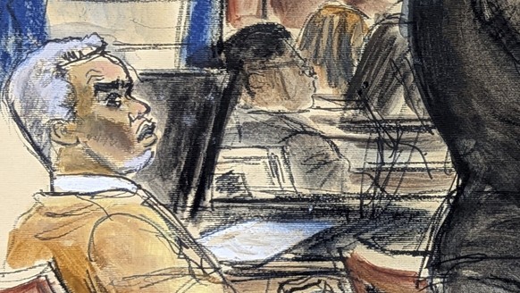 Sean &quot;Diddy&quot; Combs looks on as defense attorney Nicole Westmoreland cross examines Dawn Richard during Combs&#039; sex trafficking and racketeering trial in Manhattan federal court, Monday,  ...