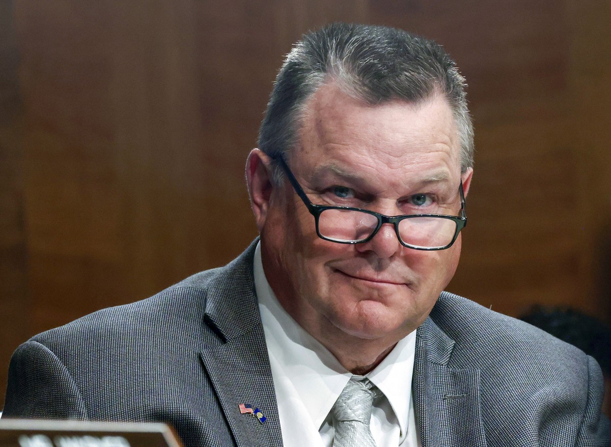 Sen. Jon Tester, D-Mont., listens during a Senate Banking, Housing, and Urban Affairs Committee hearing on "Oversight of the U.S. Securities and Exchange Commission" on Tuesday, Sept. 14, 20 ...