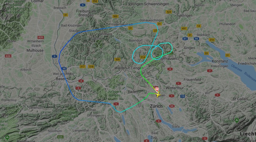 Der Flug LX724 von Zürich nach Amsterdam musste umkehren.