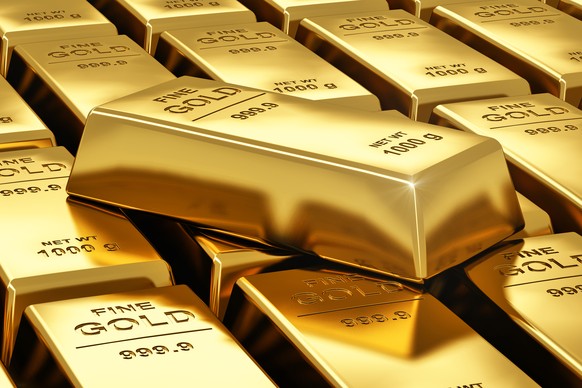 Gold Goldbarren Symbolfoto