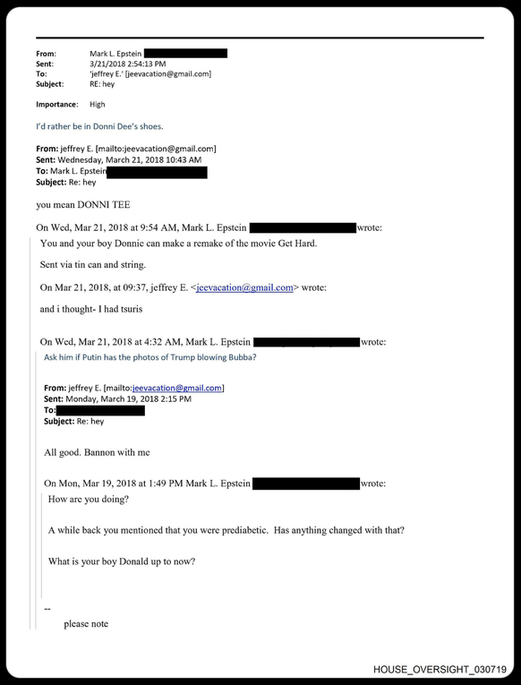 E-Mail zu Epstein Trump Bubba