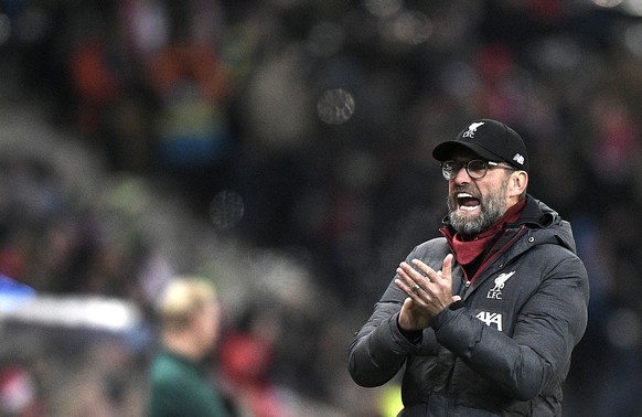 epa08060514 Manager Juergen Klopp of Liverpool FC during the UEFA Champions League group E soccer match between FC Salzburg and Liverpool FC in Salzburg, Austria, 10 December 2019. EPA/CHRISTIAN BRUNA