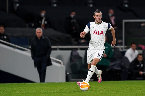 Gareth Bale on loan from Real Madrid of Tottenham Hotspur during the UEFA Europa League match played behind closed doors due to COVID-19 guidelines between Tottenham Hotspur and LASK at Tottenham Hots ...